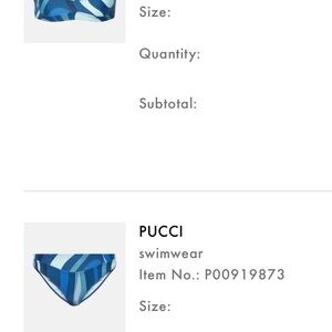 Emilio Pucci Blue Patterned Bikini